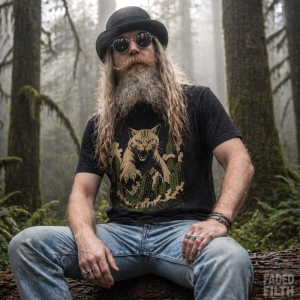Urban Cataclysm – Giant Cat Rampage Unisex T-Shirt