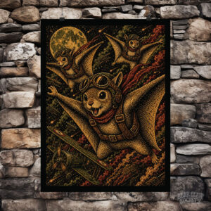 Flying Squirrel Squadron Poster