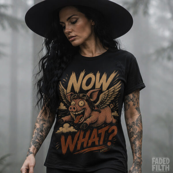 Now What? Flying Pig Unisex T-Shirt Now What? Flying Pig Unisex T-Shirt