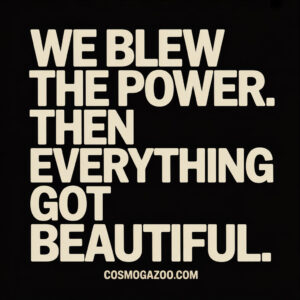 We Blew the Power